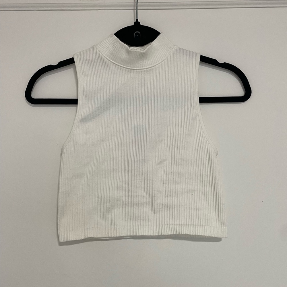 BRAND NEW white mock neck top